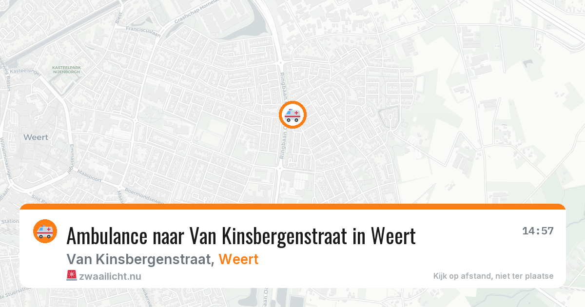 Ambulance naar Van Kinsbergenstraat in Weert — 23 jul 2026