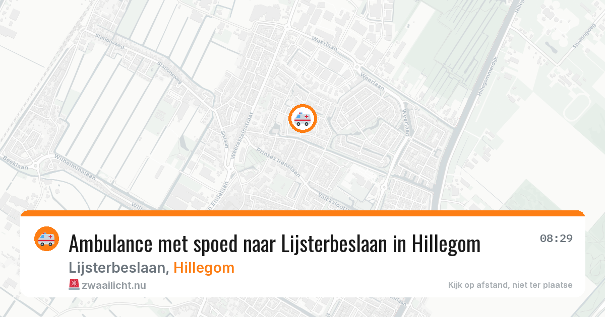 Ambulance met spoed naar Lijsterbeslaan in Hillegom — 22 mrt 2026