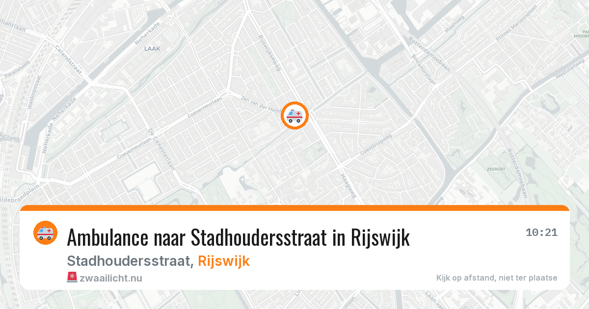 Ambulance naar Stadhoudersstraat in Rijswijk — 11 jul 2026