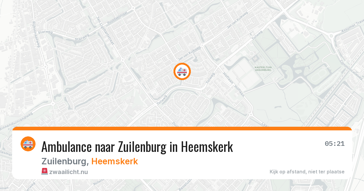Ambulance naar Zuilenburg in Heemskerk — 16 mrt 2026
