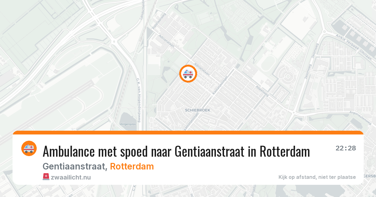 Ambulance met spoed naar Gentiaanstraat in Rotterdam — 19 mrt 2026