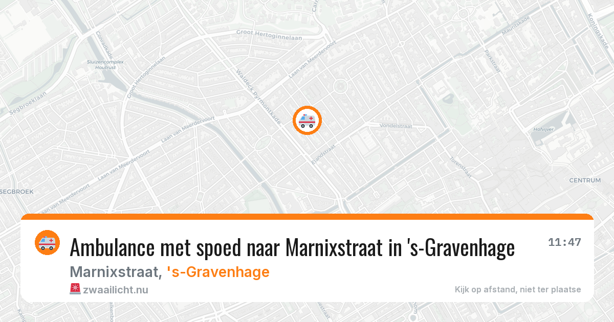 Ambulance met spoed naar Marnixstraat in 's-Gravenhage — 18 jul 2026