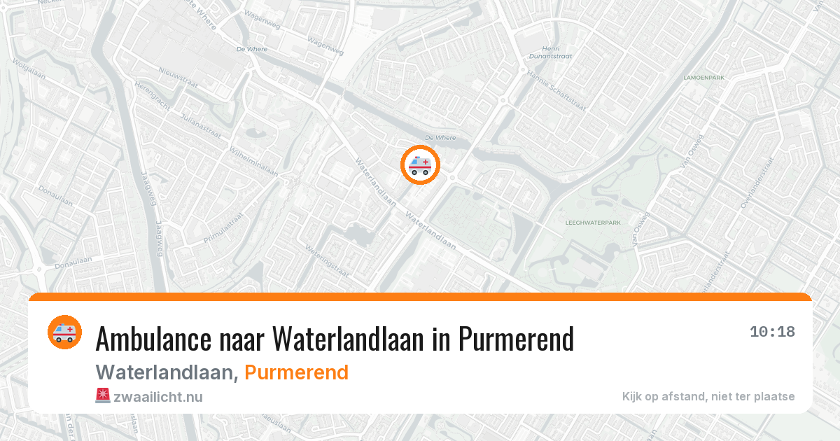 Ambulance naar Waterlandlaan in Purmerend — 14 jul 2026
