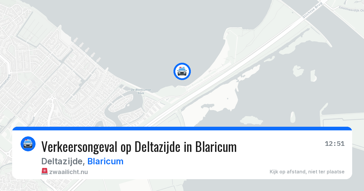 Verkeersongeval op Deltazijde in Blaricum — 25 jul 2026