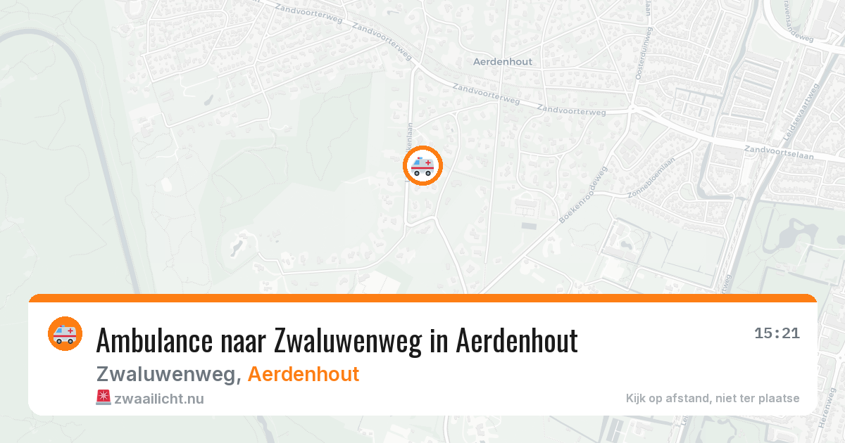 Ambulance naar Zwaluwenweg in Aerdenhout — 8 jul 2026