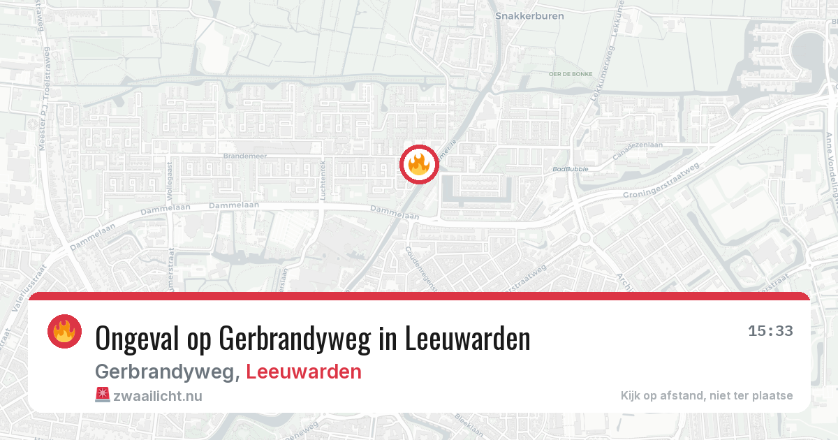 Ongeval op Gerbrandyweg in Leeuwarden — 14 apr 2026