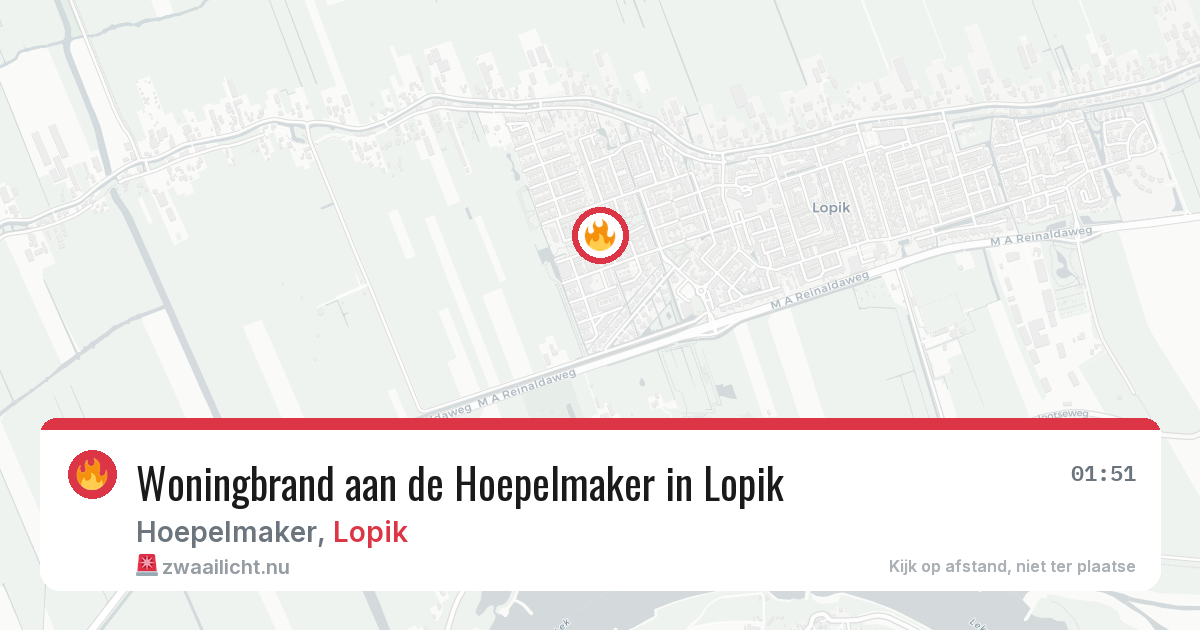 Woningbrand aan de Hoepelmaker in Lopik — 5 feb 2026