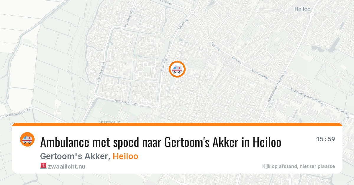 Ambulance met spoed naar Gertoom's Akker in Heiloo — 22 apr 2026