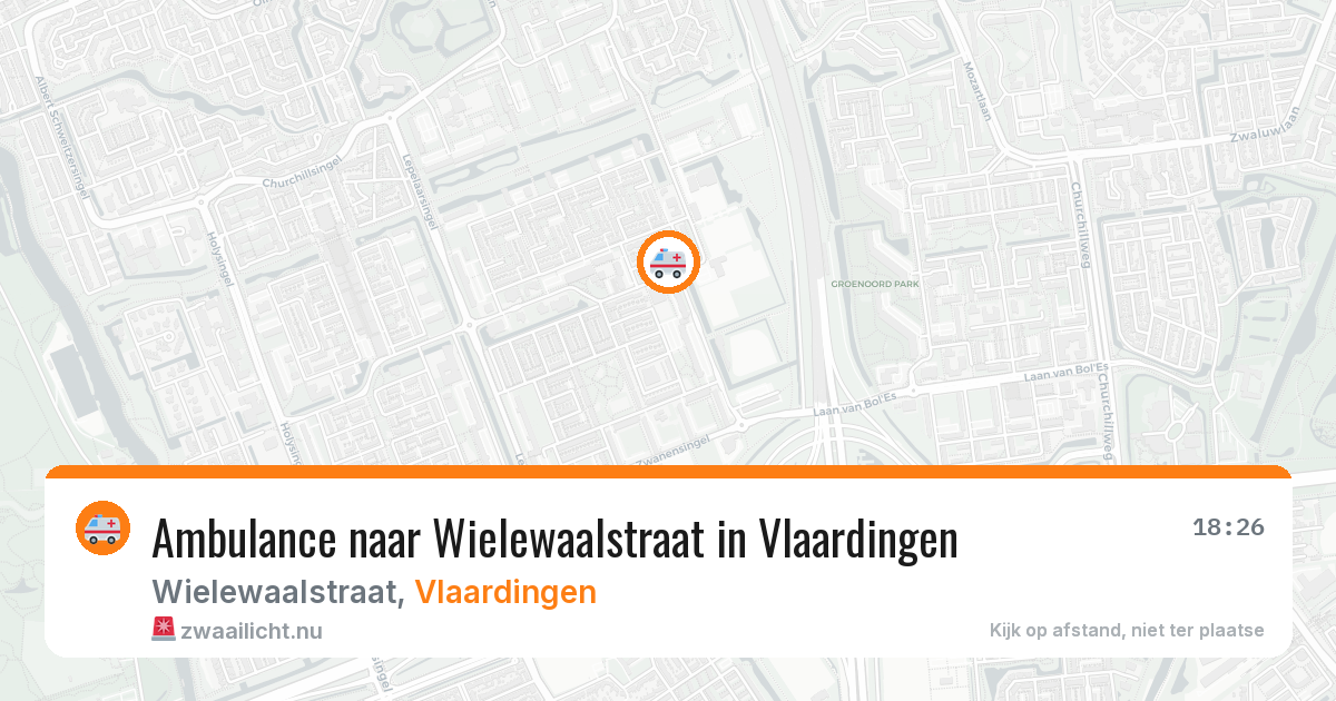 Ambulance naar Wielewaalstraat in Vlaardingen — 18 mei 2026