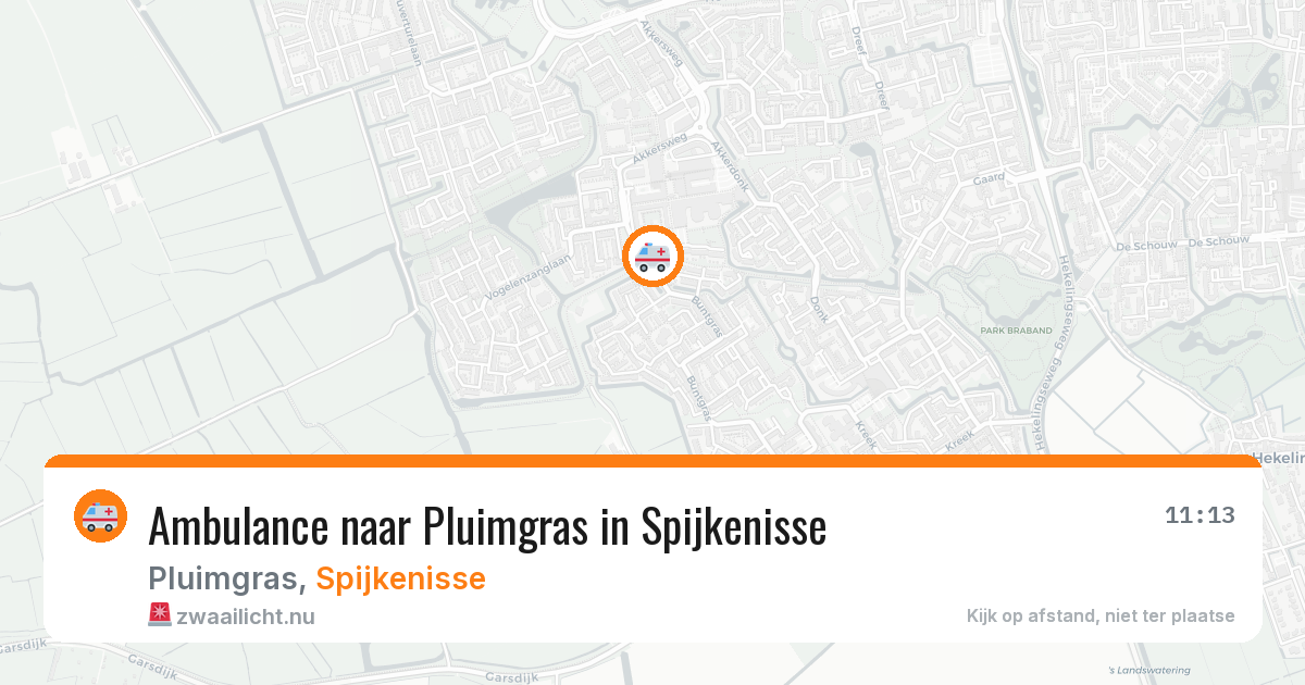 Ambulance naar Pluimgras in Spijkenisse — 27 jul 2026