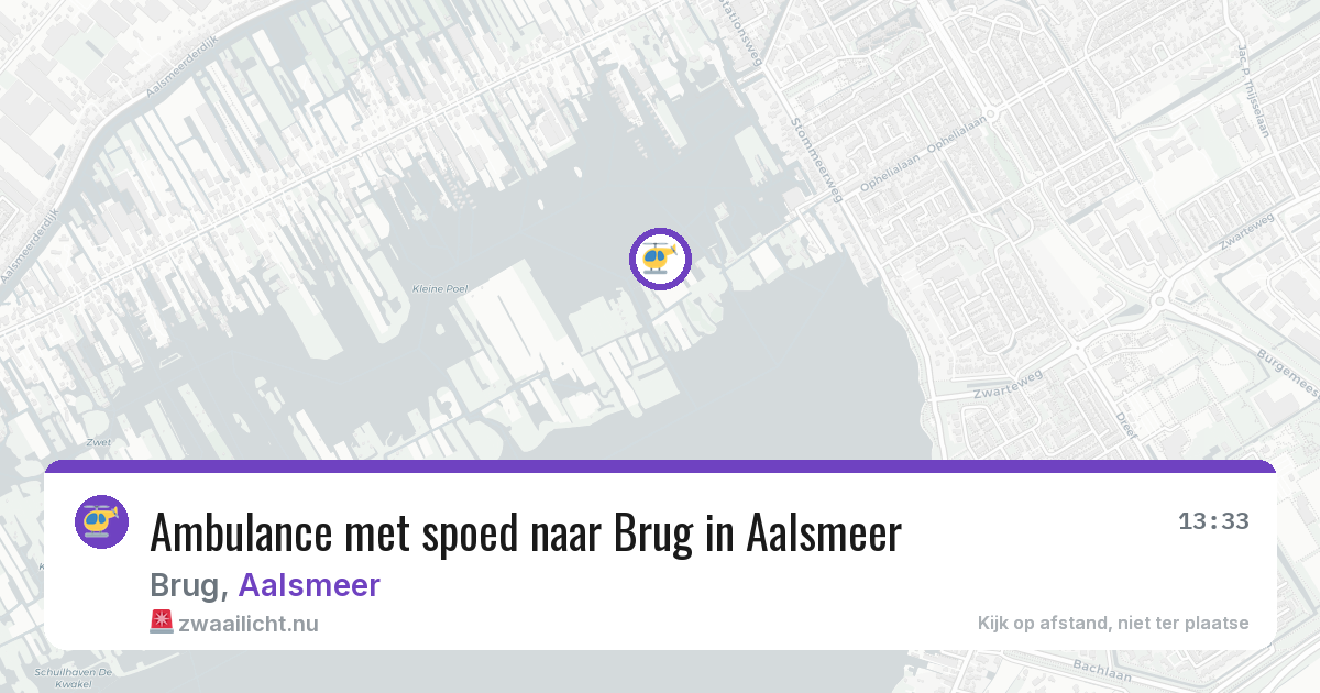 Ambulance met spoed naar Brug in Aalsmeer — 13 mei 2026