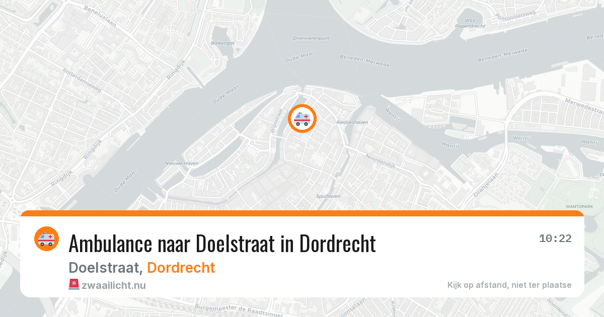 Ambulance naar Doelstraat in Dordrecht — 1 jun 2026