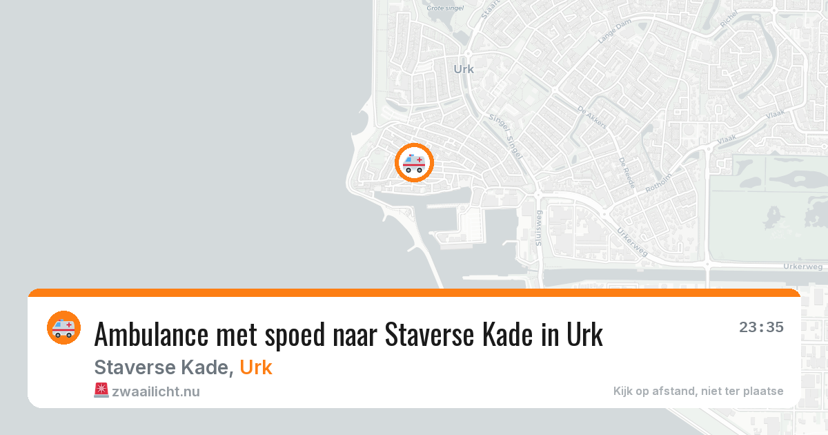 Ambulance met spoed naar Staverse Kade in Urk — 30 mei 2026