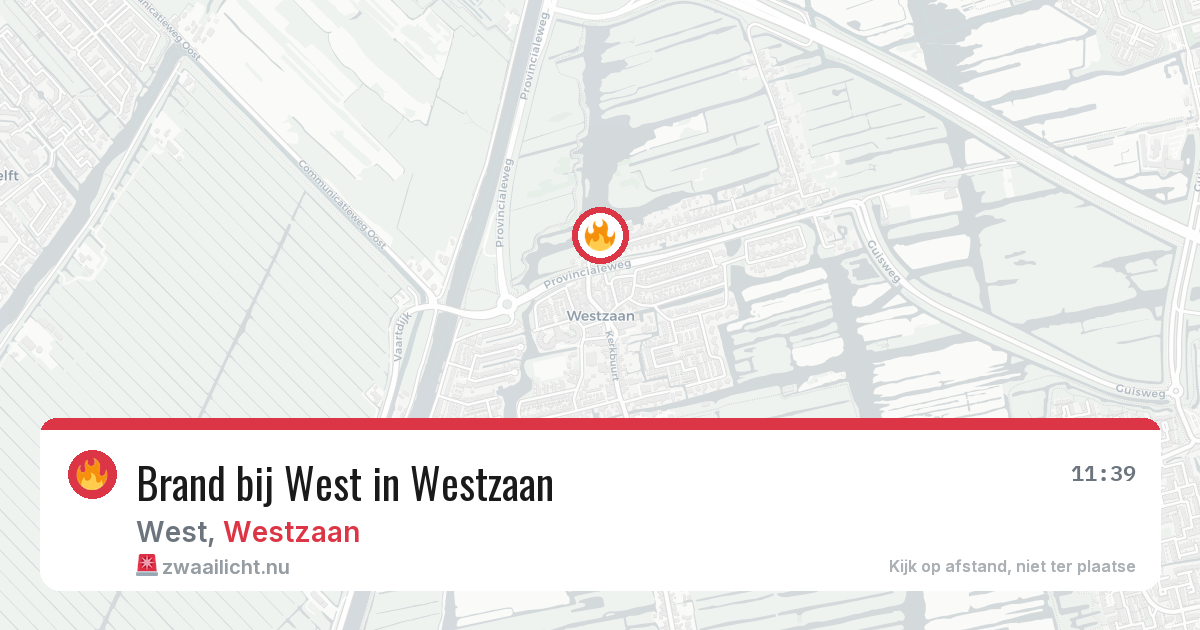 Brand bij West in Westzaan — 29 mei 2026