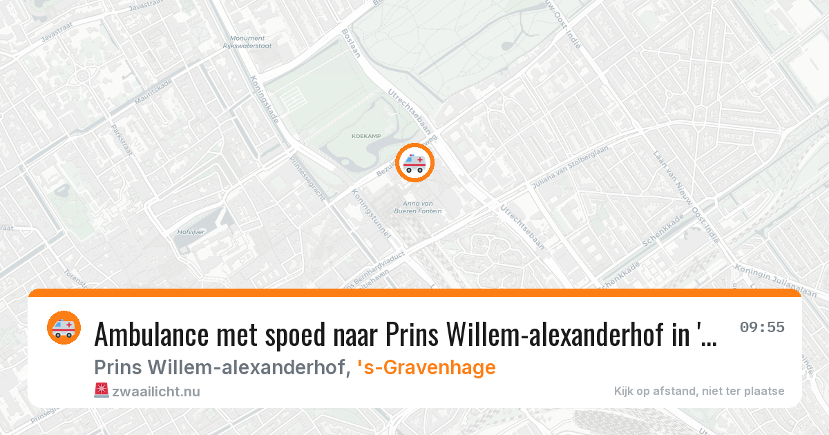 Ambulance met spoed naar Prins Willem-alexanderhof in 's-Gravenhage — 19 mei 2026