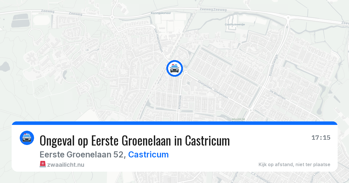Ongeval op Eerste Groenelaan in Castricum — 30 mei 2026