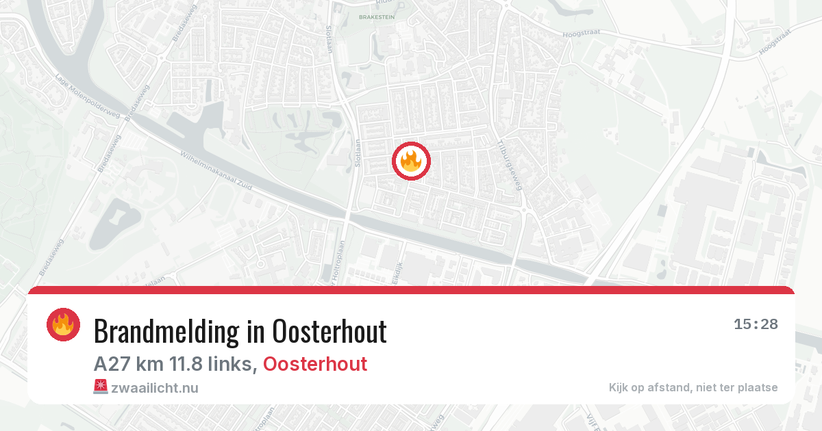 Brandmelding in Oosterhout — 10 mei 2026