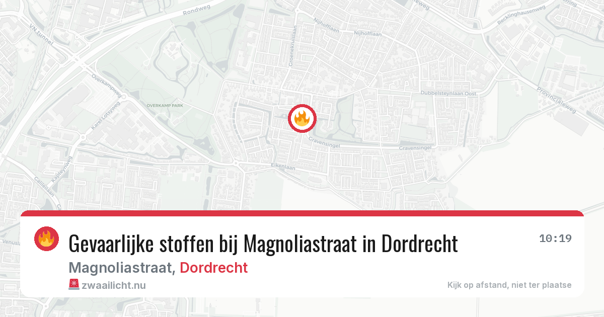 Gevaarlijke stoffen bij Magnoliastraat in Dordrecht — 5 mei 2026