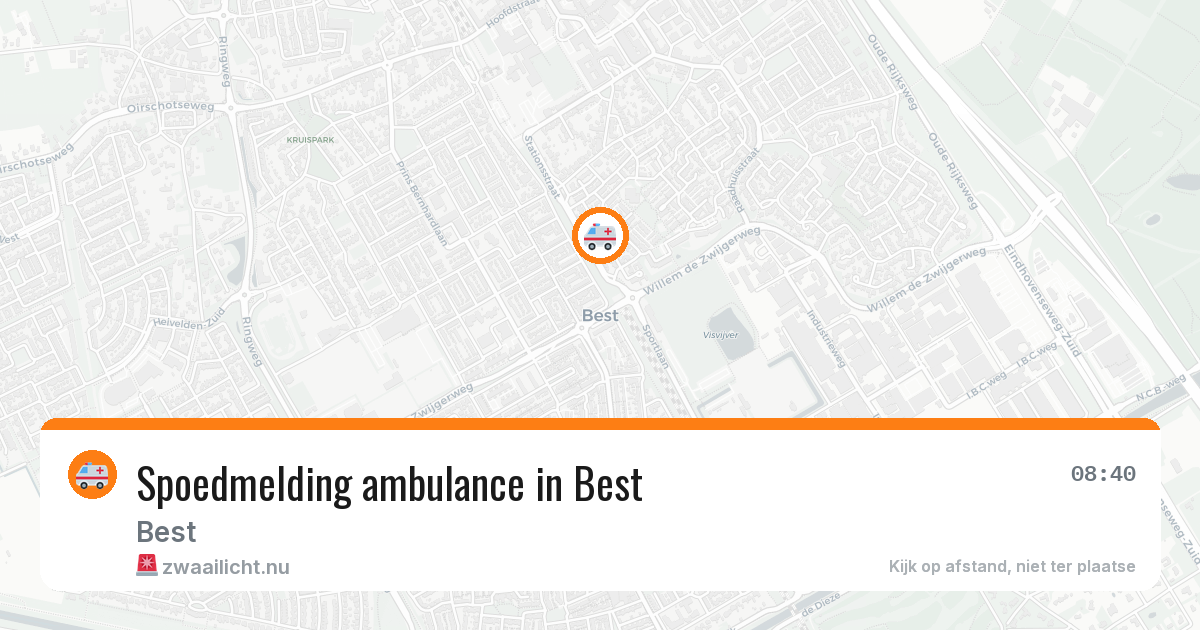 Spoedmelding ambulance in Best — 10 apr 2026