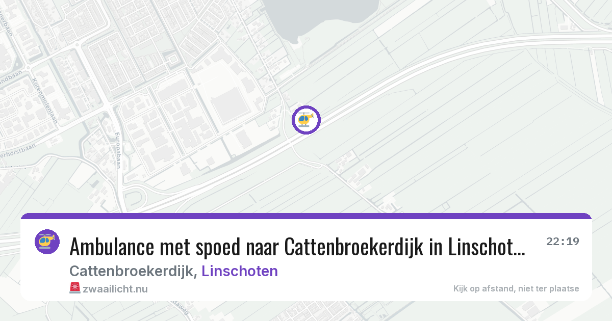 Ambulance met spoed naar Cattenbroekerdijk in Linschoten — 11 jul 2026