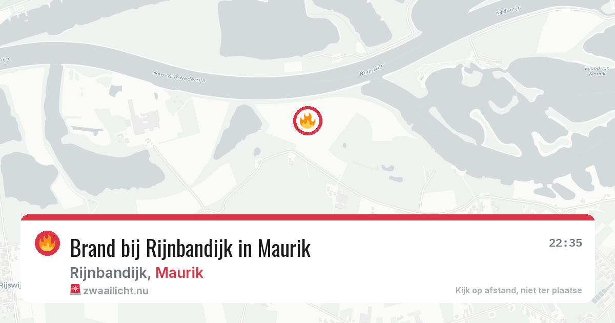 Brand bij Rijnbandijk in Maurik — 11 jul 2026