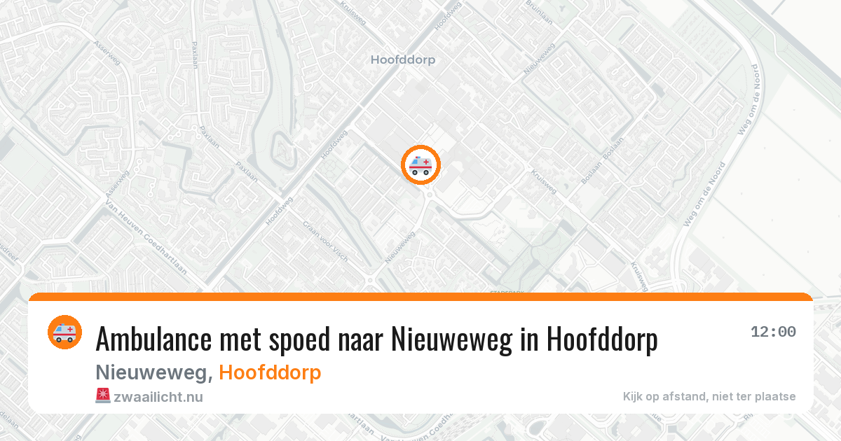 Ambulance met spoed naar Nieuweweg in Hoofddorp — 20 jul 2026