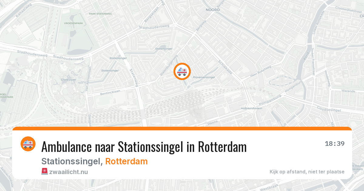 Ambulance naar Stationssingel in Rotterdam — 20 mei 2026