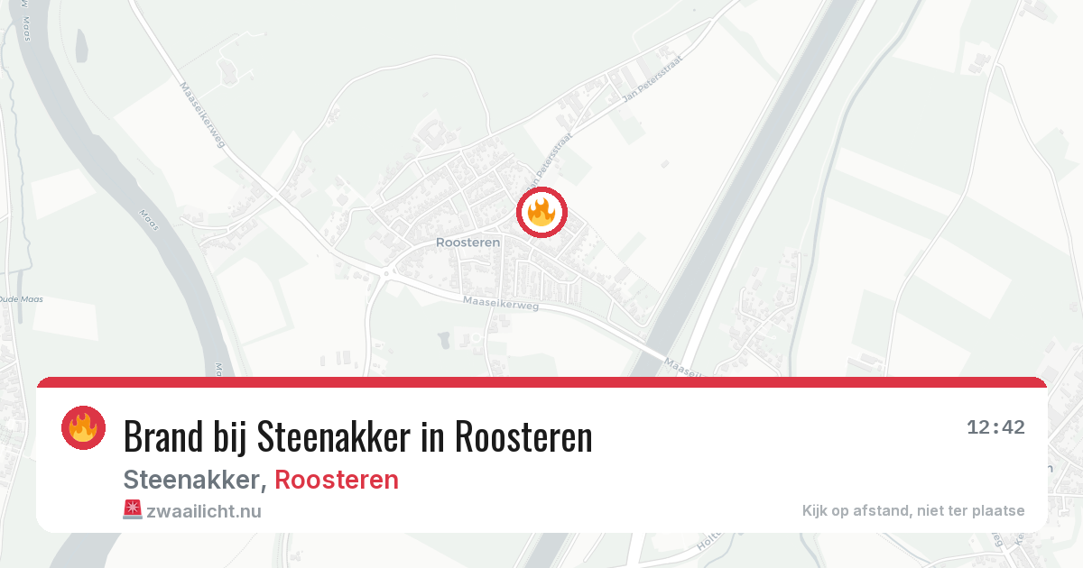 Brand bij Steenakker in Roosteren — 21 jun 2026