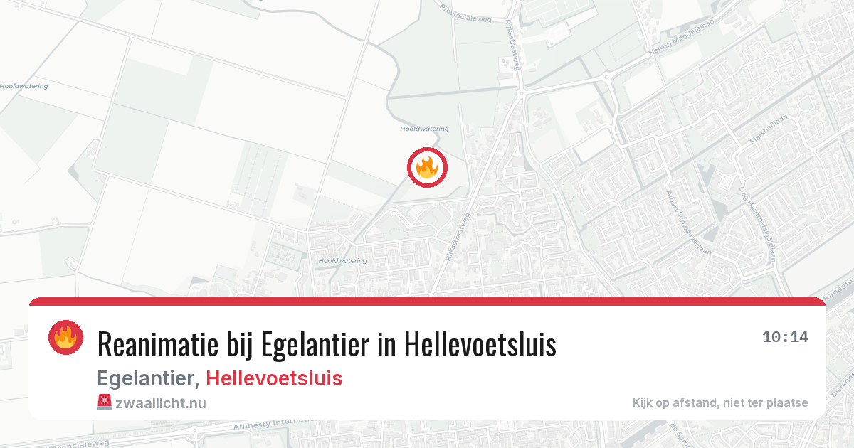 Reanimatie bij Egelantier in Hellevoetsluis — 30 mei 2026