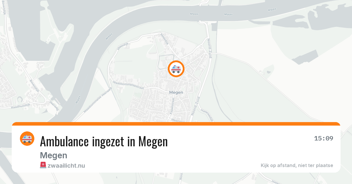 Ambulance ingezet in Megen — 17 mei 2026