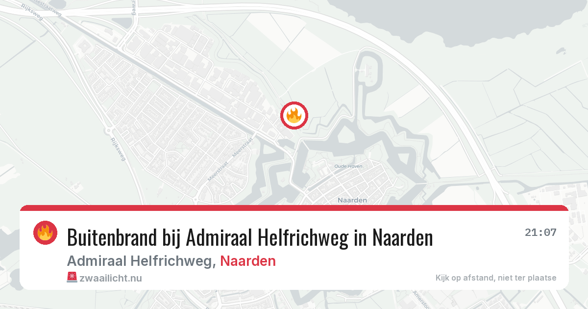 Buitenbrand bij Admiraal Helfrichweg in Naarden — 8 jul 2026