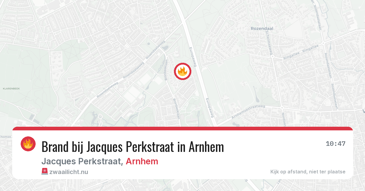 Brand bij Jacques Perkstraat in Arnhem — 23 mei 2026