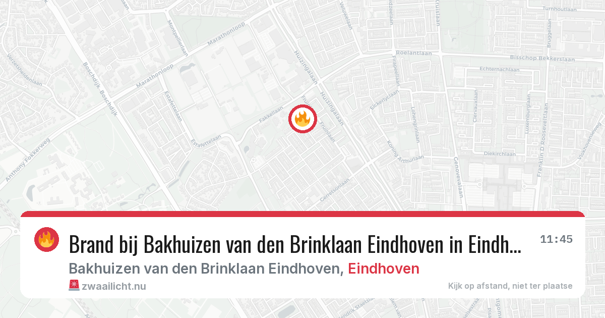 Brand bij Bakhuizen van den Brinklaan Eindhoven in Eindhoven — 19 jul 2026