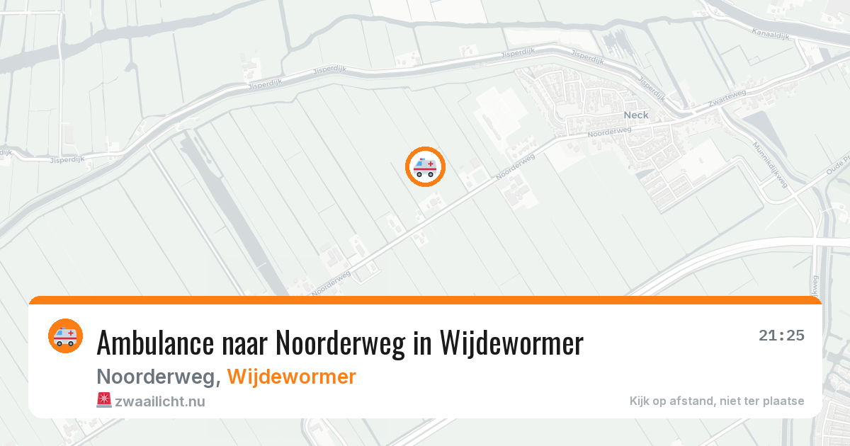 Ambulance naar Noorderweg in Wijdewormer — 14 jul 2026