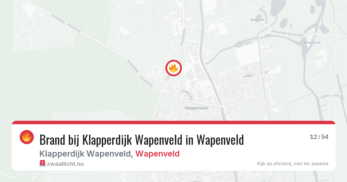 Brand bij Klapperdijk Wapenveld in Wapenveld — 3 jun 2026