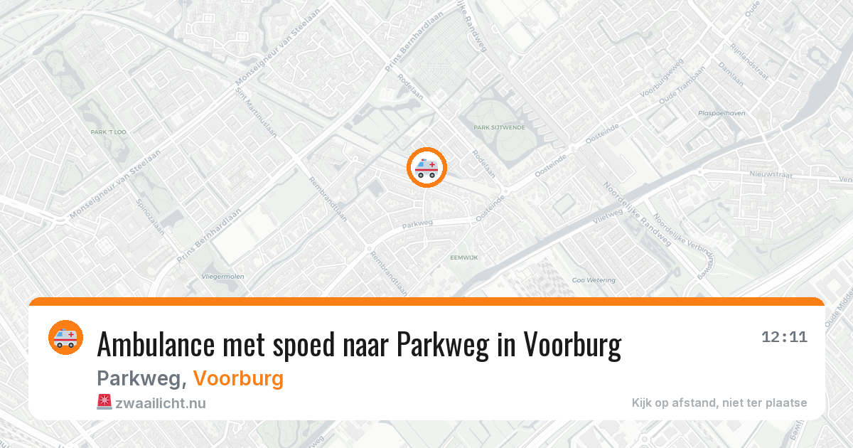 Ambulance met spoed naar Parkweg in Voorburg — 5 jun 2026