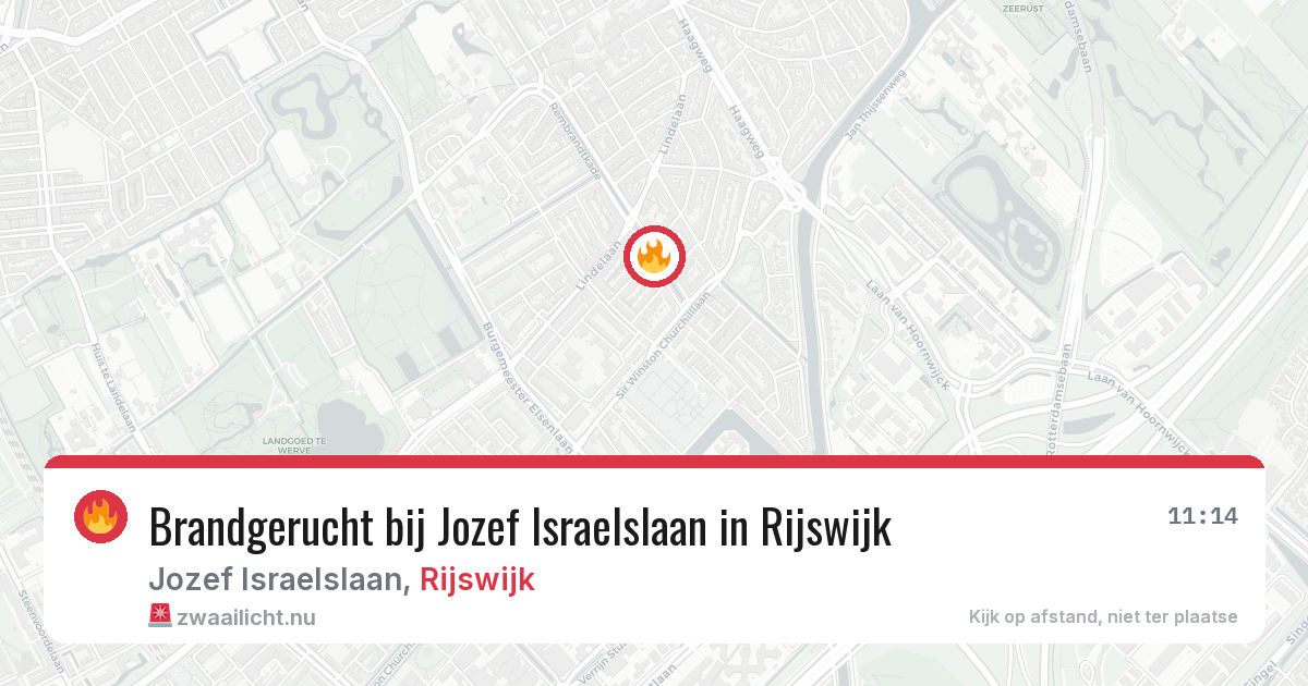 Brandgerucht bij Jozef Israelslaan in Rijswijk — 27 mei 2026