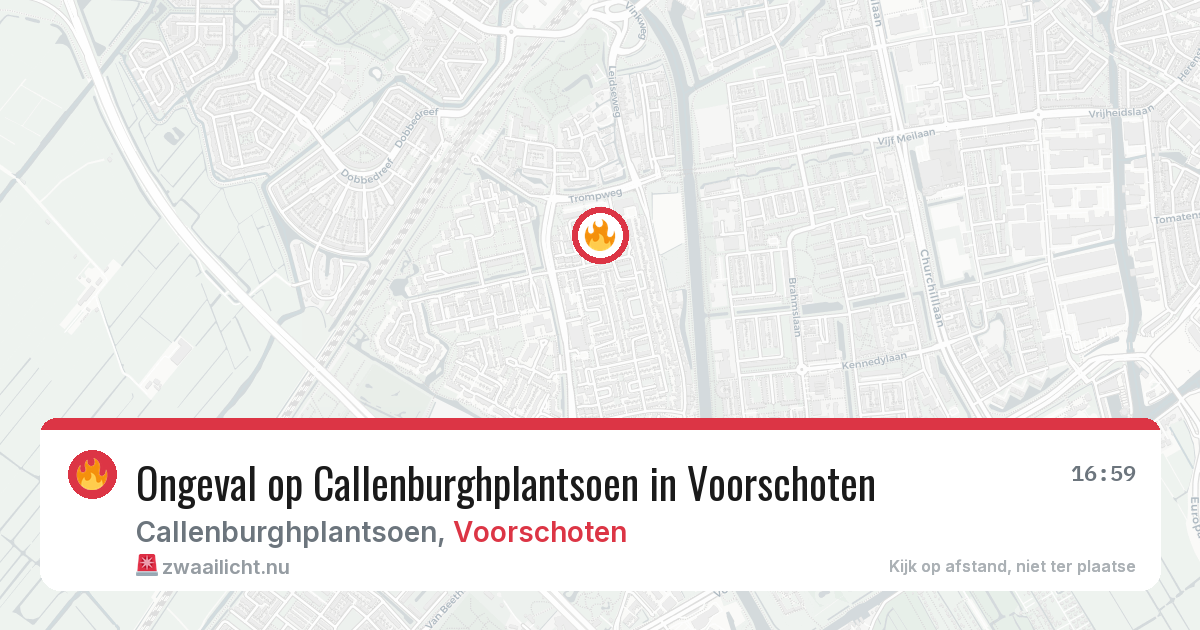 Ongeval op Callenburghplantsoen in Voorschoten — 6 jun 2026