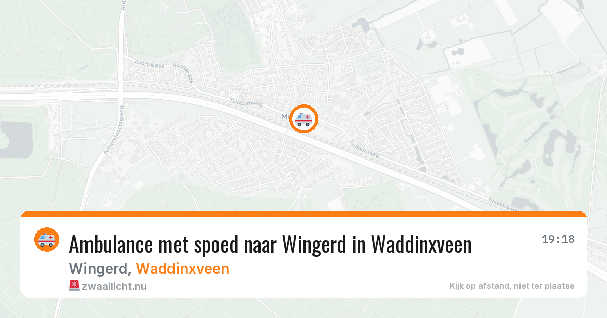 Ambulance met spoed naar Wingerd in Waddinxveen — 16 jan 2026