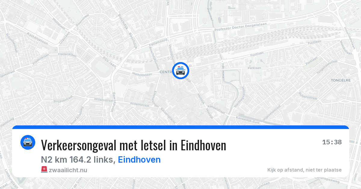 Verkeersongeval met letsel in Eindhoven — 24 jul 2026