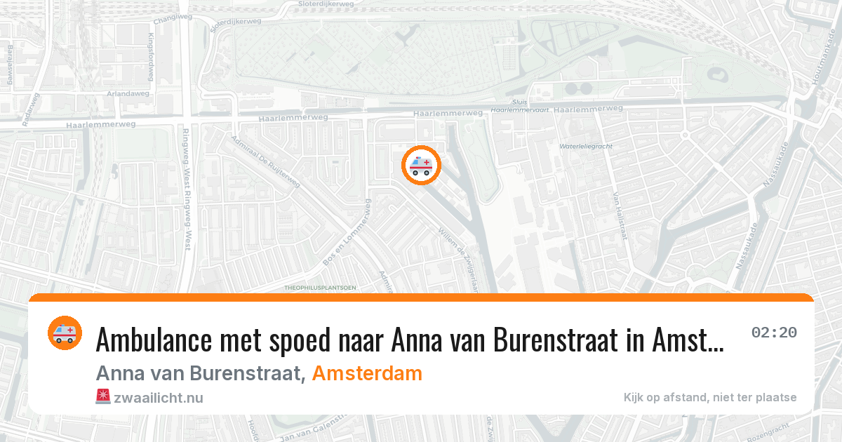Ambulance met spoed naar Anna van Burenstraat in Amsterdam — 24 mrt 2026