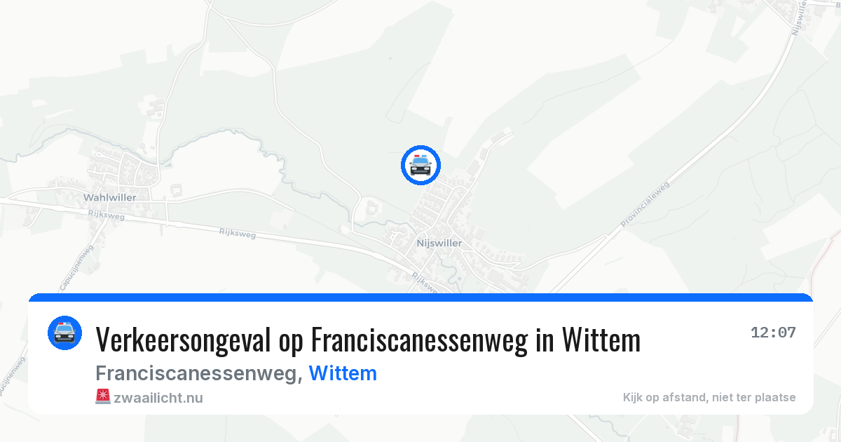 Verkeersongeval op Franciscanessenweg in Wittem — 3 apr 2026