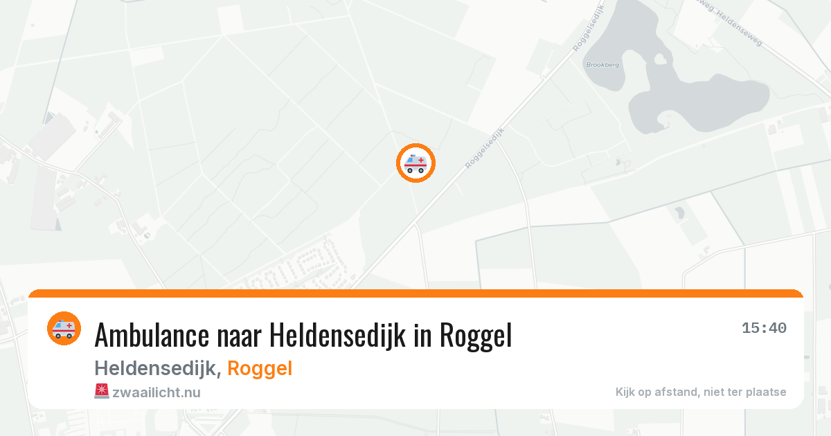 Ambulance naar Heldensedijk in Roggel — 15 jul 2026