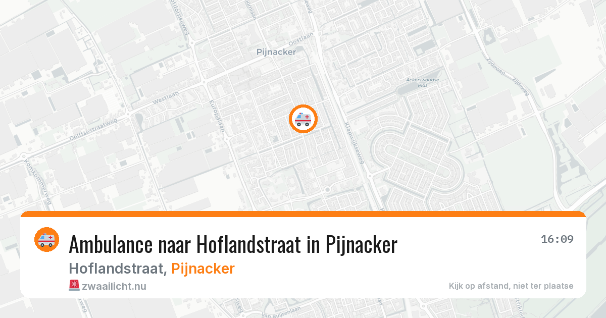Ambulance naar Hoflandstraat in Pijnacker — 21 jul 2026