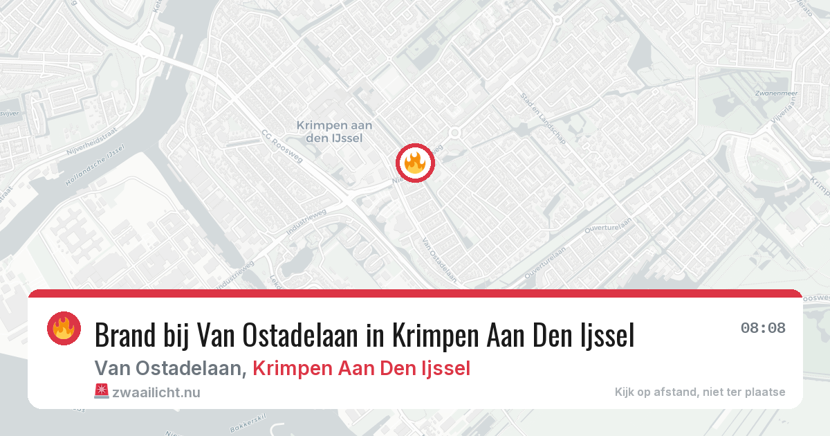 Brand bij Van Ostadelaan in Krimpen Aan Den Ijssel — 21 mei 2026