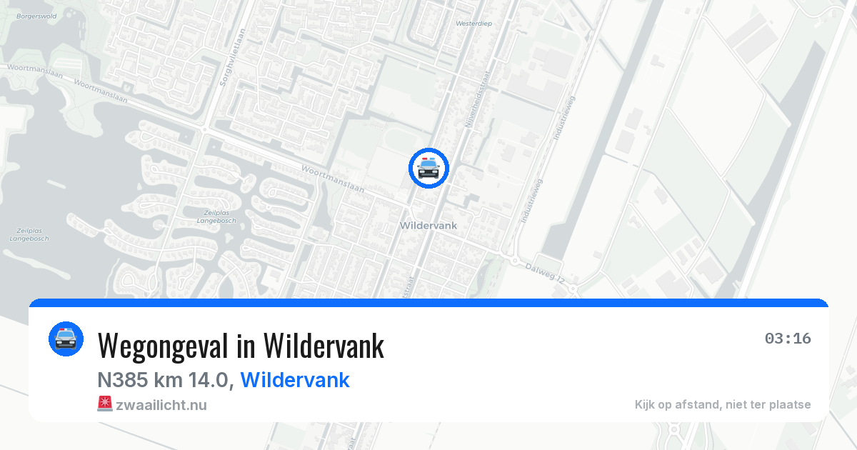 Wegongeval in Wildervank — 20 jun 2026