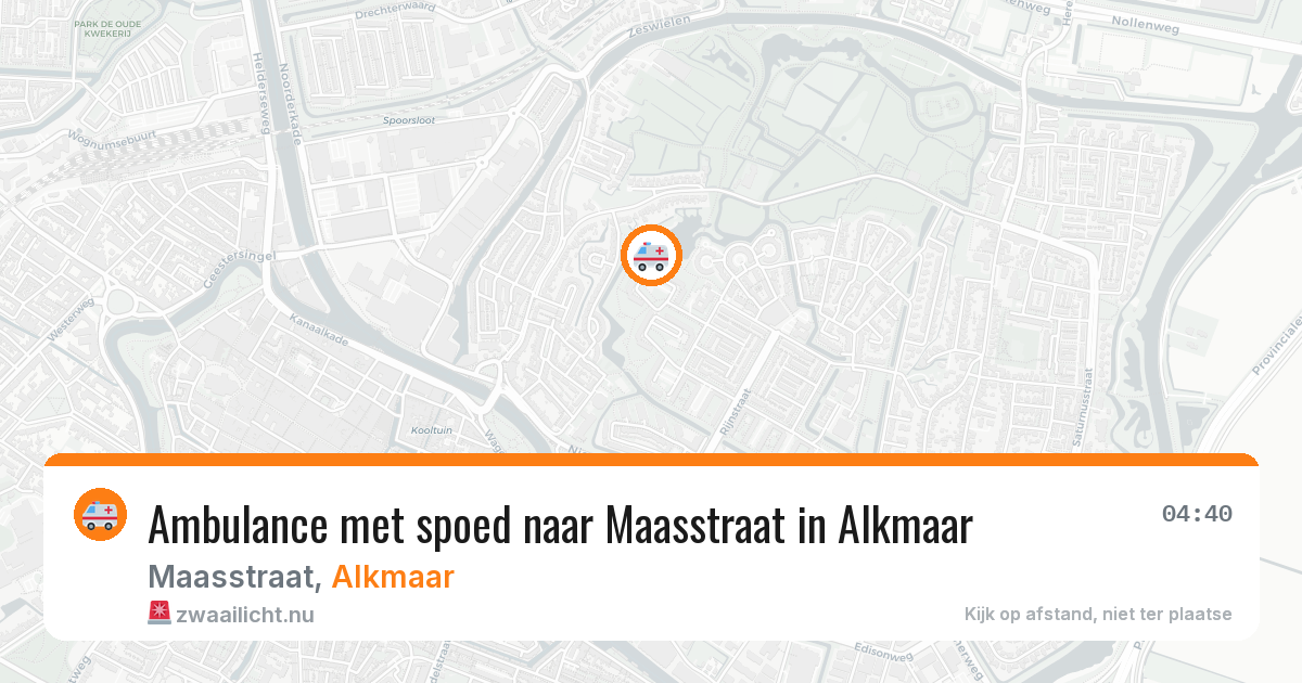 Ambulance met spoed naar Maasstraat in Alkmaar — 26 apr 2026