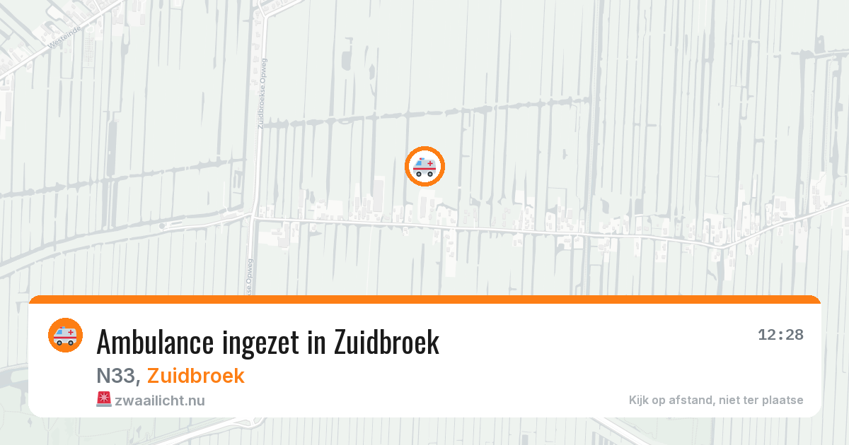 Ambulance ingezet in Zuidbroek — 3 mei 2026 | 🚨 Zwaailicht.nu