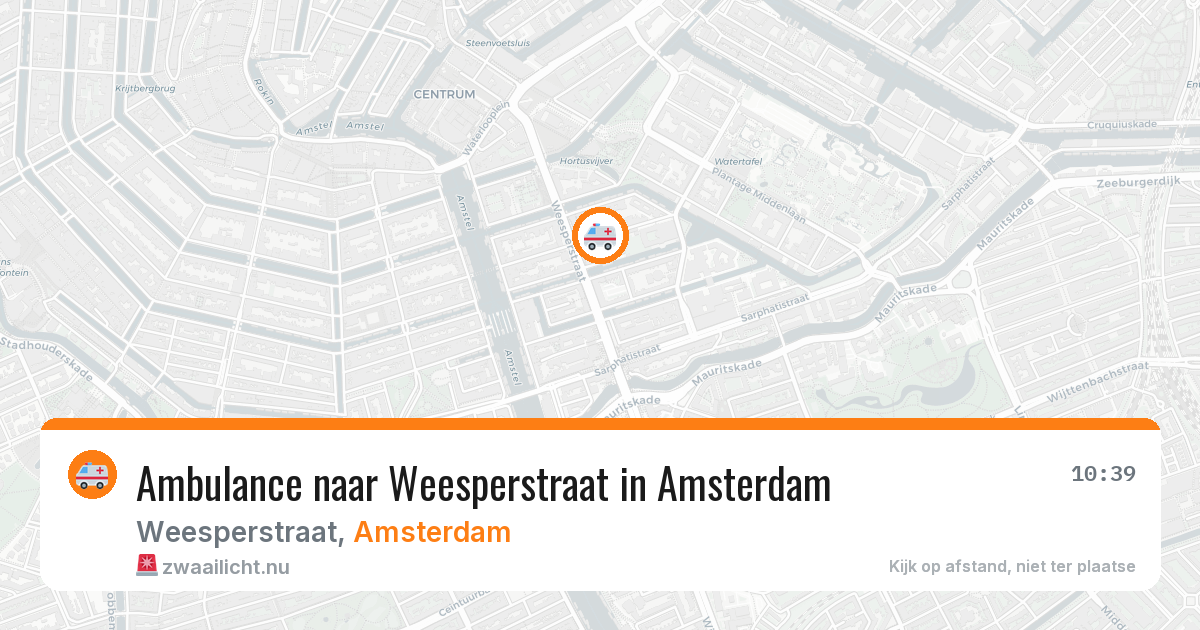 Ambulance naar Weesperstraat in Amsterdam — 23 mrt 2026