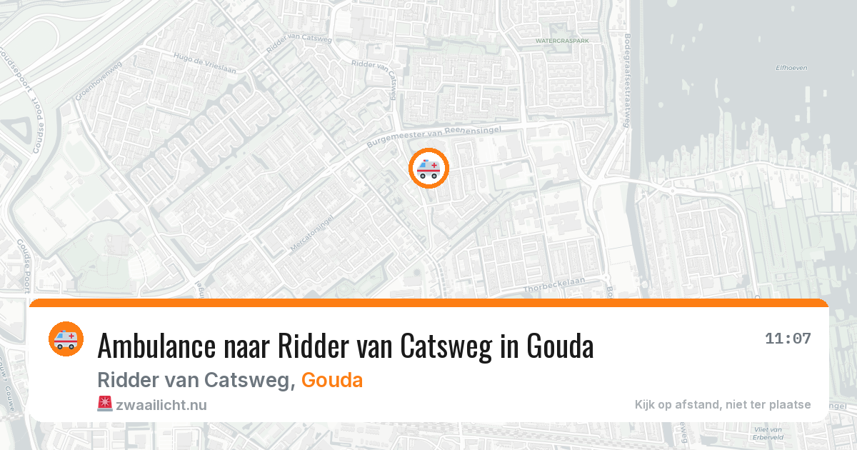 Ambulance naar Ridder van Catsweg in Gouda — 6 mei 2026